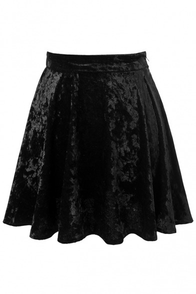 ryoungcy: Tumblr Skirts  Plain Mini A-Line Pleated Skirt  Floral Embroidery Leather