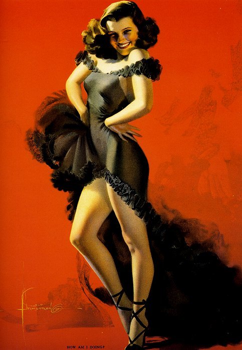 artbeautypaintings:  How am I doing? - Rolf Armstrong