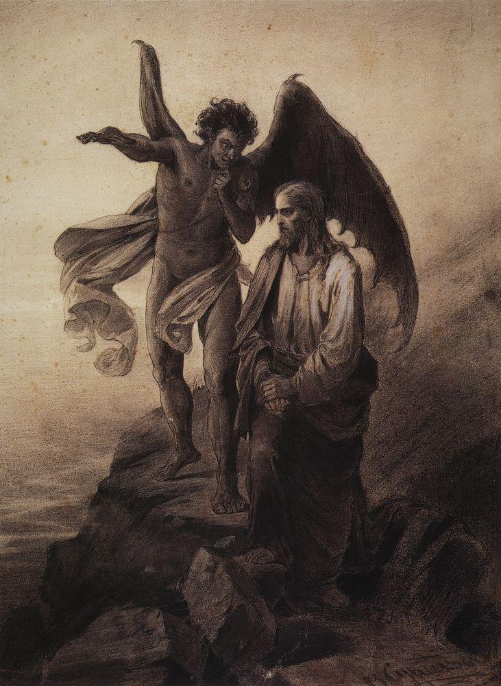 redscharlach:  artist-surikov:Temptation of Christ, 1872, Vasily Surikov Crowley: