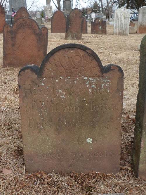 The graves of James Smith, William Stone, Joanna Elliot, Deliverence Stone, Ruth Moffat, William Mof