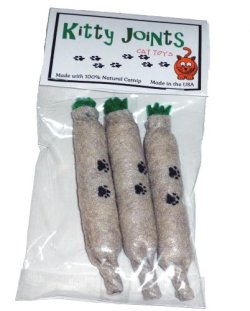 pineconeherb:3 Natural Catnip Marijuana Joint Cat Toys-USA Grown