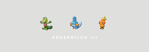 skorri:  Pokèmon - Generations I-V - Starters 