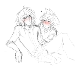 kingudaamu:  a drunk sora pestering riku