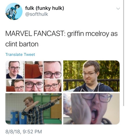 anissapierce: relatablepicsofgriffinmcelroy: relatablepicsofgriffinmcelroy: Hi! We want Griffin McEl