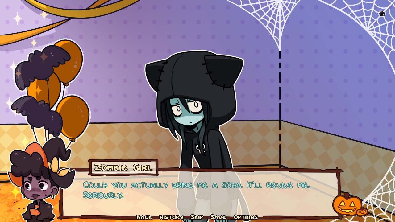 First Kiss at a Spooky Soiree (Visual Novel Game) 