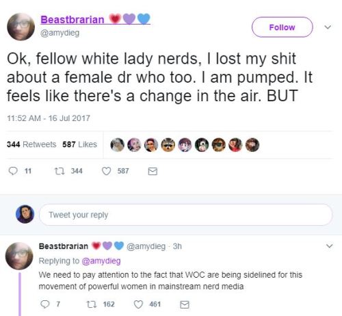 cypheroftyr:Hey white women who follow me, read this thread. Maybe y'all will listen to her.original