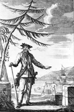 cheesewhizexpress:   Blackbeard, or Edward Teach, as he was once known, was one of the most terrifying pirates to ever sail the Atlantic Ocean and Caribbean Sea. Though his reign of terror only lasted two years, during that time he managed to amass a