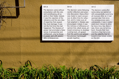 ficciones-typografika:  Erik Brandt, Ficciones Typografika 1280-1282 (72”x36”). Installe