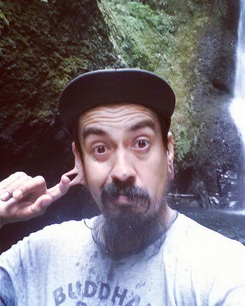 Shit happens when you get too close to a waterfall! #bodymod #beard #mustache #plugless #waterfall (