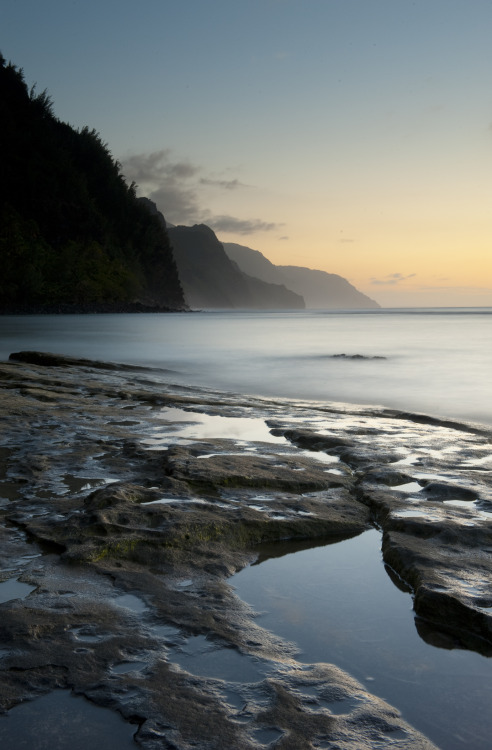 wave-dancer:earth-land:Na Pali Coast, Kauai - HawaiiKauai’s famous coastline is truly majestic, feat