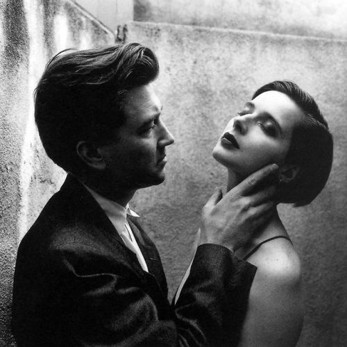 David Lynch, Isabella Rossellini / on the set of Mr. Lynch’s Blue Velvet (1986) / photo by Hel