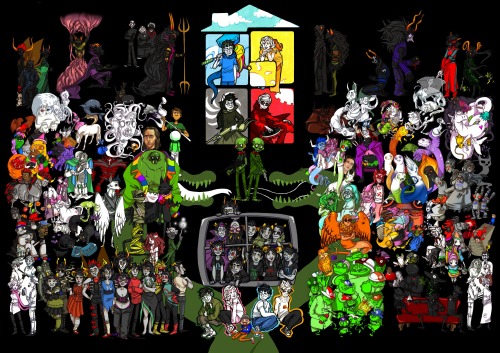 queenoftheantz: Homestuck. Okay and there is also a pumpkin somewhere in here! I thought that the fi