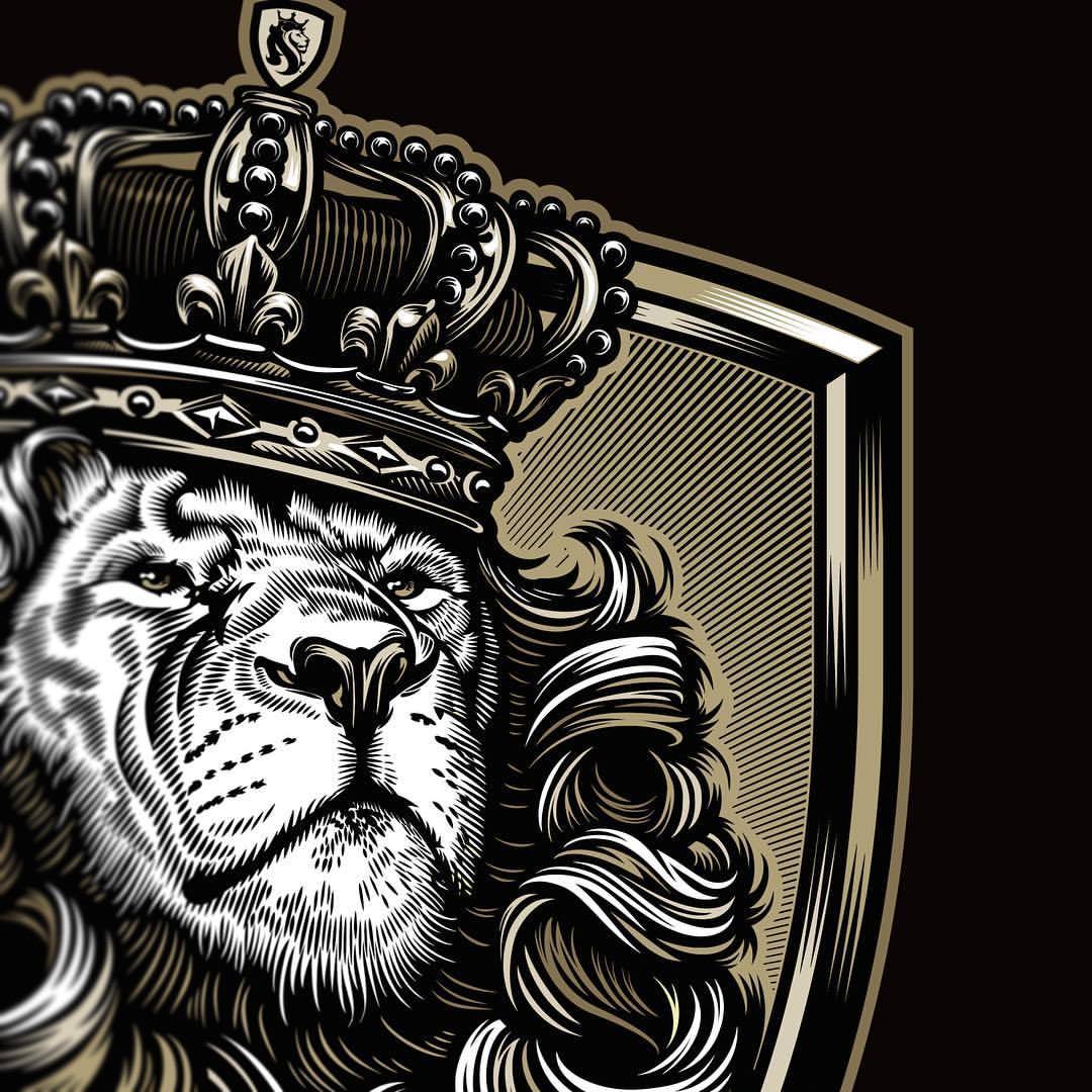 OGABEL on Tumblr: The final vectored art. #ogabel #lion #lionshield  #crownedshield #vector #vectorart