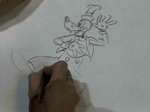 gameraboy:Ward Kimball animating Goofy in The Reluctant Dragon (1941)