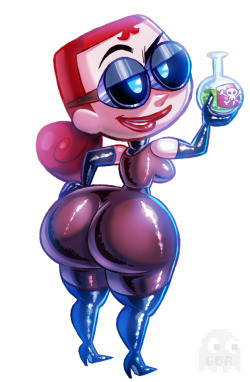 goodbadartist: She is a mad scientist alright Major Dr. Ghastly from Evil Con Carne cartoon  dat Carne~ ;9