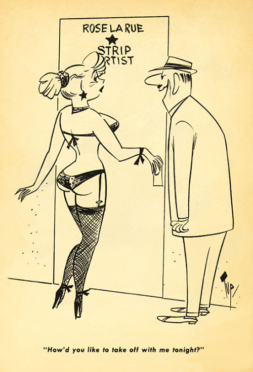 Porn photo  Burlesk cartoon by Bob “Tup” Tupper..