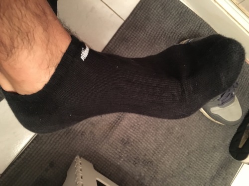 collegesocks22:  My gym socks and Nike sneakers