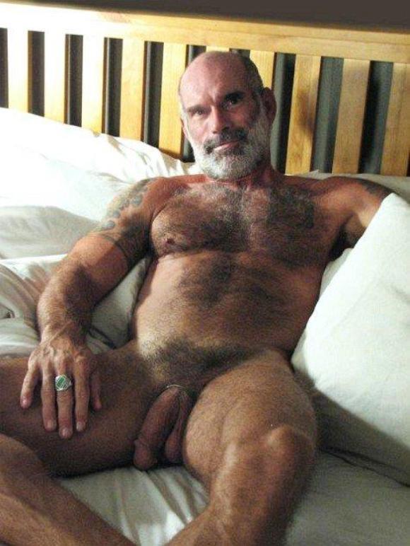 Big gay hairy daddy cock