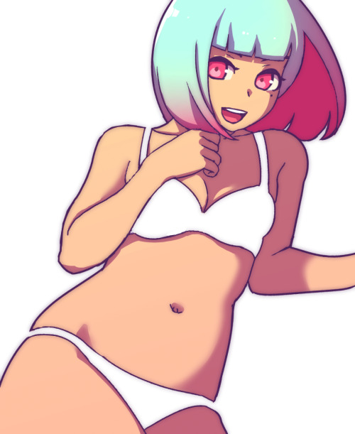 akairiot:  watermelon-haired girl? (this didn’t turn out how I wanted, but oh well…) support the art