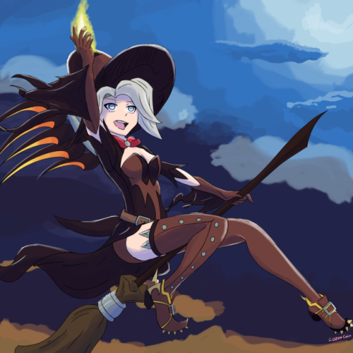 lozzaart:Drew Mercy in the Little Witch Academia style based off Shiny ChariotTwitter Instagram Twit