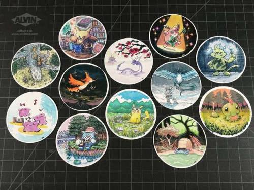 retrogamingblog: Artist Oliver Hamlin has created Stickers of all 151 original Pokemon