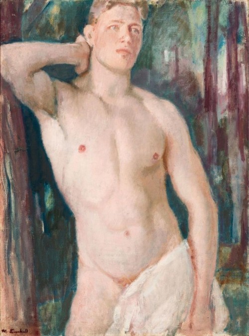 &ldquo;Nuori alaston mies (Nude Young Man)&rdquo; by Magnus Enckell, c 1920. Oil on canvas, Kirpilä 