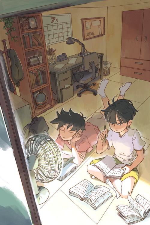 thegreatpeanut:brothers who psychic together do homework together ;;The second MP100 post card! I re