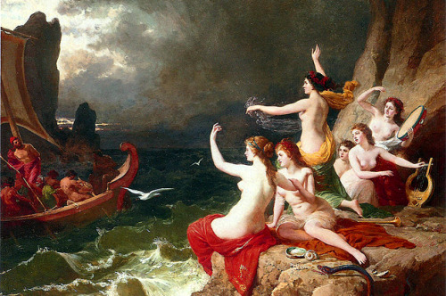 scent-of-art: Subjects in Art: Odysseus and the Sirens Leaving Hades, Odysseus and his men sailed fo