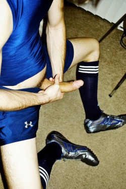 rugbysocklad:  Big dick! Soon to be spunky