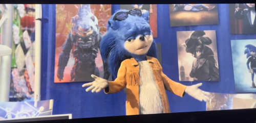 The original design for Sonic the Heddgehog for the 2020 Sonic the Hedgehog movie returned in the Di