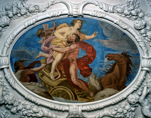 greekromangods: Ceiling Painting: The Abduction of Persephone Around 1700 Fresco Thüringen ** M