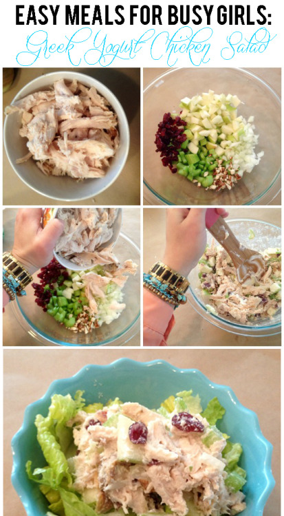 Easy & Healthy Meals for Busy Girls: Greek Yogurt Chicken Salad