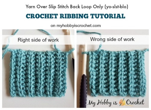  Crochet Ribbing Tutorial - Yarn Over Slip Stitch Back Loops Only 