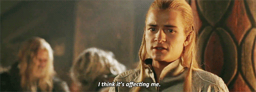 professorfangirl:   dailydavonlove:  sabenzero:  omnicat:  genalovestoons:   kungphooey:   my headcanon here is that legolas is just BARELY visibly holding it together since canon tells us that mirkwood elves like to party and are fully capable of passing