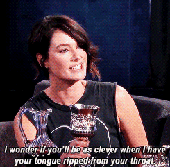 was-jaimelannisters-blog:  Lena Headey and Jimmy Kimmel talk Game of Thrones style