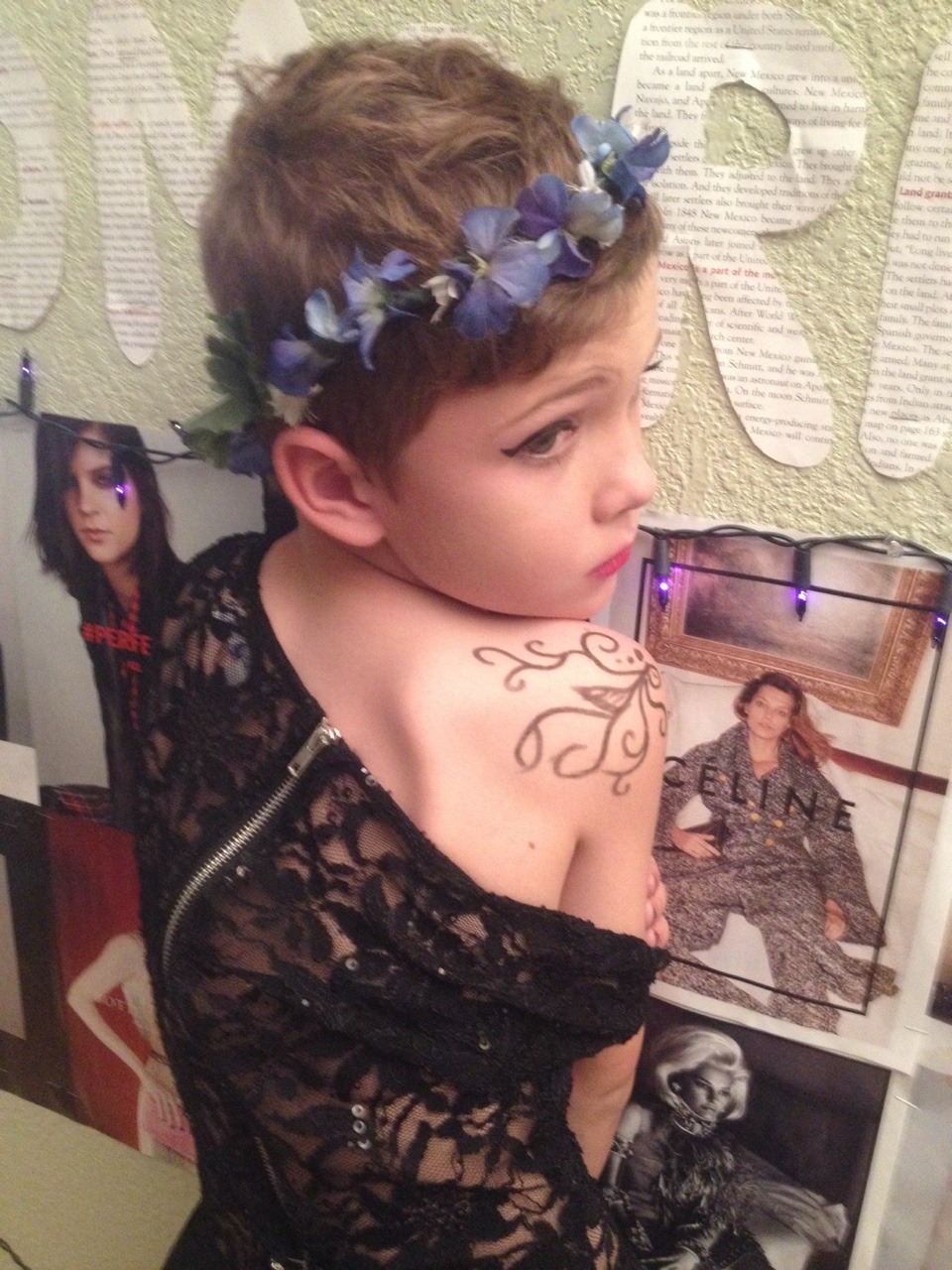 yowgert:  Meet my little brother Jamie, he’s 8 years old and loves to wear dresses.