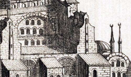 speciesbarocus:Hagia Sophia, Istanbul (1718). Details [x]From: Adriaan Reland - Verhandeling van de 