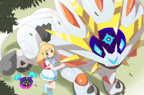 lilliepokemonsunandmoon: Lillie and Nebby in Pokemon Sun and Moon ❤️ Source: (Pixiv)