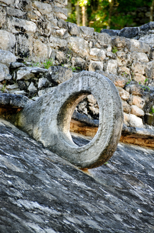 Maya ball court, Coba, Quintana Roo, Mexico. Major building construction seems to have occurred in C