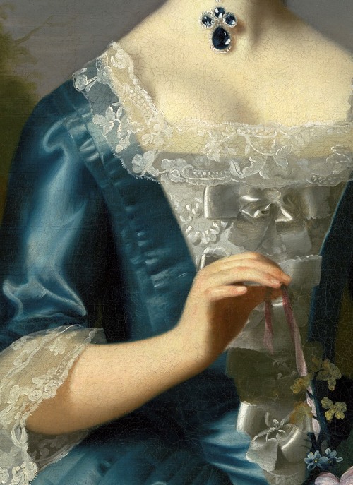 tierradentro:“Anne Fairchild Bowler (Mrs. Metcalf Bowler)” (detail), c.1763, John Singleton Copley