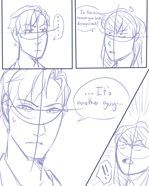 the first skip beat au comic i drew, its just a bunch of sketches because i was too lazy to clean it