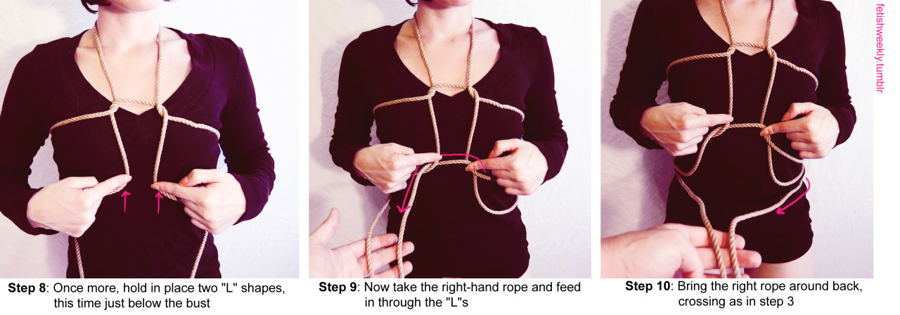 fetishweekly:  Shibari Tutorial: Haze Harness ♥ Always practice cautious kink!