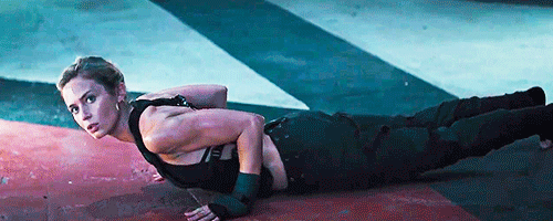 raddventure:feanor-black:Sexual orientation: Emily Blunt doing this in Edge of Tomorrow.