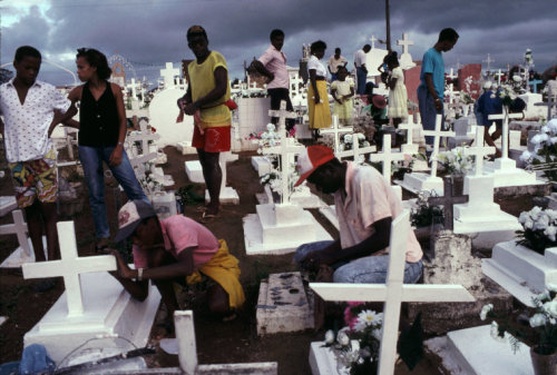 manufactoriel:  1st November (All Saints Day), memorial day in the local cemetery, Cayenne By Jean Gaumy 