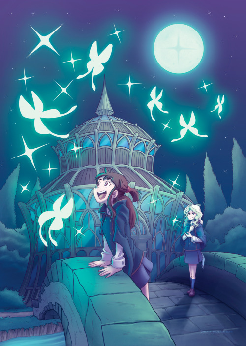 These are the two pieces I worked on for the Believing Hearts Diakko Fanbook last year! The second o