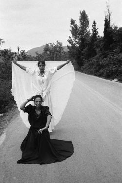 Nikos Economopoulosgreece, Euboea Island. Gipsy Girls Dressed Up For The Feast Of