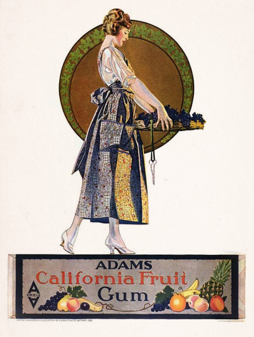 Adams California Fruit Gum, 1921