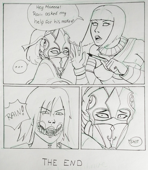 cyber54:Little comic between Mileena and Rain that I made for fun 