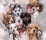 sparkly vintage dogs