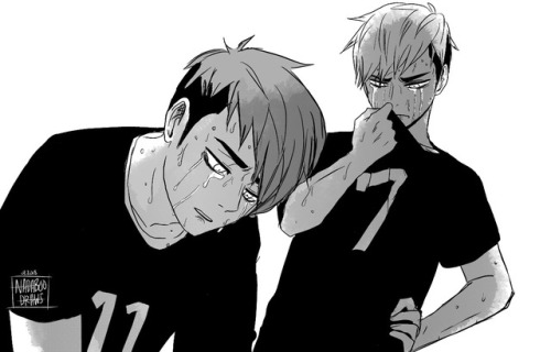 nadaboodraws:Haikyuu!! CH 290 just killed me. (I’m gonna missed these foxes)“Damn ninja cutting onio